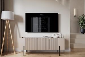 TV stolík Malmi 150 cm - kašmírová / čierna