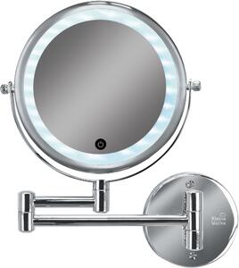 Kleine Wolke LED Mirror kozmetické zrkadlo 29x36 cm okrúhly s osvetlením chrómová 8487124886