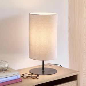 Hübsch Stolová lampa Sable, piesková farba, výška 50 cm, textil, Krémová / jantárovo žltá, Obývacia izba / jedáleň, Textil / látka / hodváb, Dizajn, Stojaca lampa