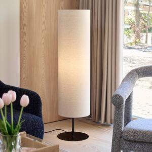 Hübsch Stojacia lampa Sable, piesková farba, výška 120 cm, textil, Krémová / jantárovo žltá, Obývacia izba / jedáleň, Textil / látka / hodváb, Dizajn, Stojaca lampa