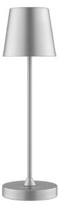 Brilliant - LED stmievateľná nabíjateľná dotyková stolová lampa ELORA LED/2,5W/5V 2700K IP44 strieborná