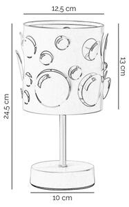 ONLI - Stolová lampa BOLLICINE 1xE14/6W/230V 22 cm biela