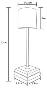Globo 58487B - LED stmievateľná dotyková nabíjacia stolná lampa DIXON 1,5W/5V 2200 mAh čierna