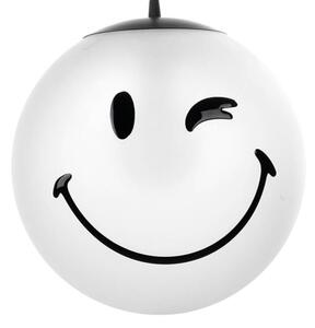 ONLI - Detský závesný luster SMILEY na lanku 1xE27/15W/230V biela