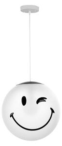 ONLI - Detský závesný luster SMILEY na lanku 1xE27/15W/230V biela