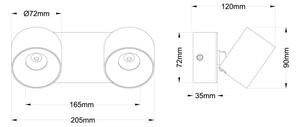 Globo 56961-2S - LED bodové svietidlo RAE 2xLED/6W/230V