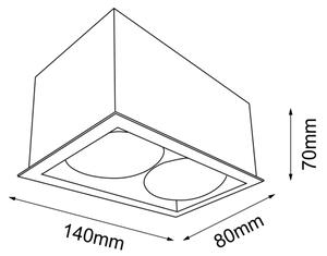 Brosline 1080 - Bodové svietidlo CAGE 2xGU10/10W/230V čierna