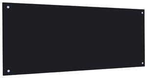 Kuchynská zástena, čierna 120x50 cm, tvrdené sklo