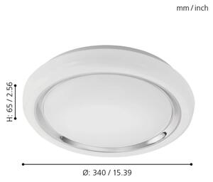 Eglo 96023 - LED Stropné svietidlo CAPASSO LED/18W/230V