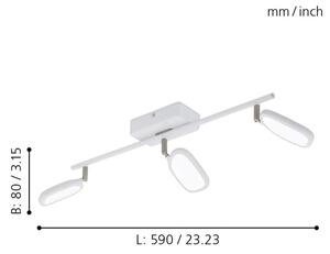 Eglo 97693 - LED RGB Bodové svietidlo PALOMBARE-C 3xLED/5W/230V