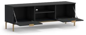 Televízny stolík 2D Pílka, jaseň portland / čierna
