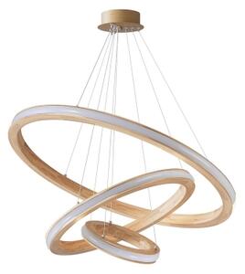 Brilagi - LED závesný drevený luster UMEA WOOD na lane LED/45W/230V, priemer 60 cm