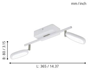 Eglo 97692 - LED RGB Bodové svietidlo PALOMBARE-C 2xLED/5W/230V
