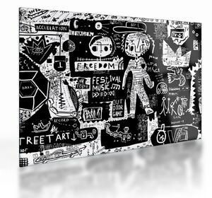 Sklenený obraz - Graffiti (70x50 cm)