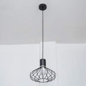 Luster na lanku SOLANO 1xE27/15W/230V čierna/lesklý chróm