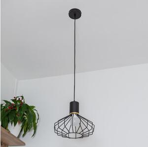 Závesné svietidlo na lanku SOLANO 1xE27/15W/230V čierna/zlatá