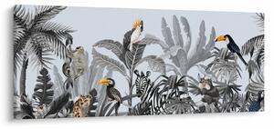 Obraz - Ilustrovaná džungľa (120x50 cm)
