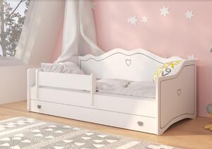 Detská posteľ EMKA | biela/sivá