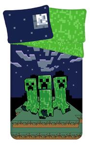 Jerry Fabrics Bavlnené obliečky 140x200 + 70x90 cm - Minecraft Sssleep Tight