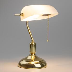 Brilagi - Stolová lampa BANK OFFICE 1xE27/60W/230V zlatá/biela