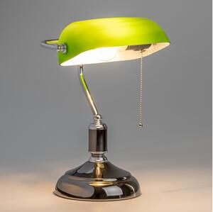 Brilagi - Stolná lampa BANK OFFICE 1xE27/60W/230V čierna/strieborná/zelená