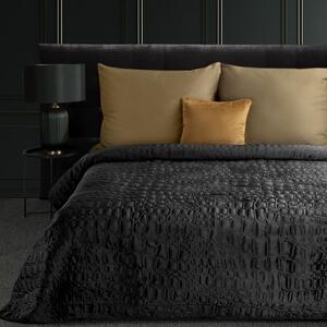 Dekorstudio Jednofarebný zamatový prehoz na posteľ SALVIA7 čierny Rozmer prehozu (šírka x dĺžka): 220x240cm