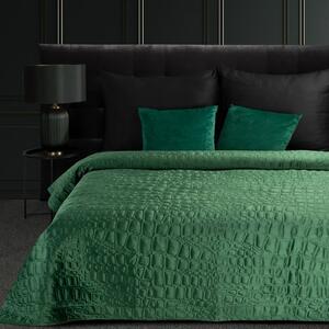 Dekorstudio Jednofarebný zamatový prehoz na posteľ SALVIA7 zelený Rozmer prehozu (šírka x dĺžka): 220x240cm