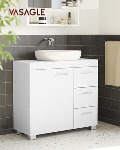 VASAGLE Kúpeľňová skrinka - biela - 30x70x64 cm