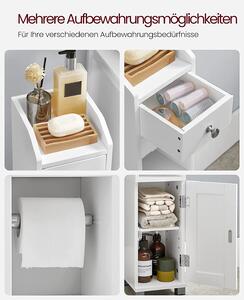 VASAGLE Kúpeľňová skrinka - biela - 20x18x76, 7 cm