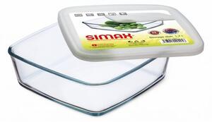 Simax 7466/L sklenená misa s plastovým vekom, 1,7 l