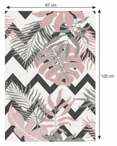 TEMPO Koberec, viacfarebný, vzor listy, SELIM Rozmer: 67x120 cm