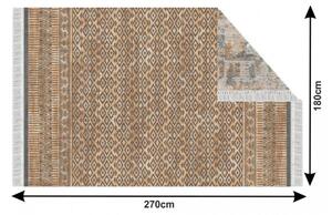 TEMPO Obojstranný koberec, vzor / hnedá, MADALA Rozmer: 80x150 cm