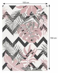 TEMPO Koberec, viacfarebný, vzor listy, SELIM Rozmer: 100x150 cm