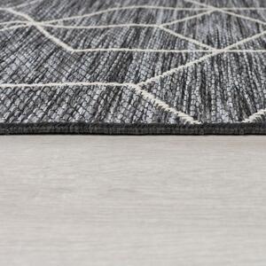 Flair Rugs koberce Kusový koberec Lipari Napoli Black – na von aj na doma - 120x170 cm