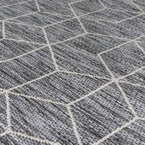 Flair Rugs koberce Kusový koberec Lipari Napoli Black – na von aj na doma - 120x170 cm