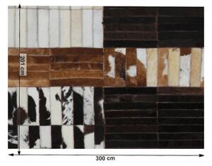 TEMPO Luxusný koberec, pravá koža, KOŽA TYP 4 Rozmer: 201x300 cm
