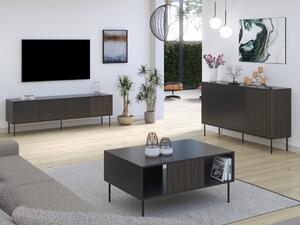 Mirjan24 Zostava nábytku do obývacej izby Kebrex I, Farba: čierna / čierna + orech 5903211529061