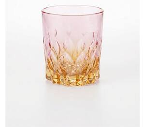 BOHEMIA PRESTIGE CONTE ROSE AMBER POHÁR NA WHISKY 340ML SADA 6KS