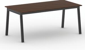 Rokovací kancelársky stôl PRIMO BASIC, 180x90 cm, čierna podnož, orech
