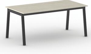 Rokovací kancelársky stôl PRIMO BASIC, 180x90 cm, čierna podnož, dub prírodný
