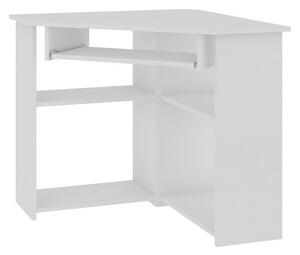 Písací stôl rohový TED, 80x74x80, biela