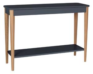 Konzolový stolík ASHME 105x35 cm - jaseňové drevo grafitovej farby