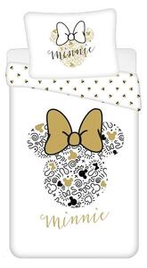 Detské obliečky MINNIE GOLD biele Rozmer obliečky: 70 x 90 cm | 140 x 200 cm