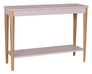 Konzolový stolík ASHME 105x35 cm - jaseňové drevo, tmavoružová farba