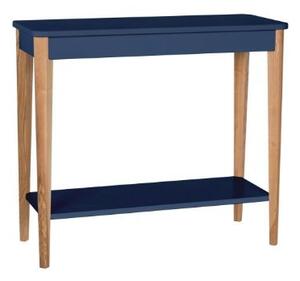 Konzolový stolík ASHME 85x35cm - jaseňové drevo námornícka modrá