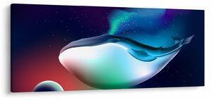 Obraz - Veľryba vo vesmíre (120x50 cm)