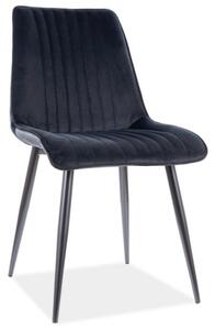 Jedálenská stolička STIX Velvet, 47x88x42, čierna/bluvel 78