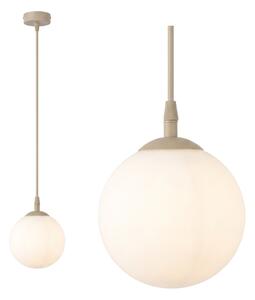 Závesný luster na lanku COSMO 1xE14/10W/230V priemer 14 cm béžová/biela