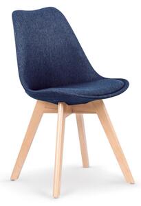 Jedálenská stolička K303, 48x83x54, tmavo modrá/buk