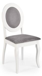 Jedálenská stolička BAROCK, 45x93x51, biela/popol